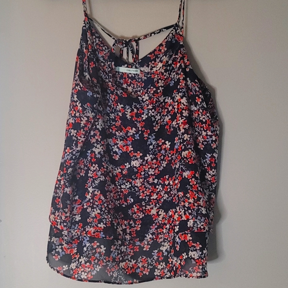 Maurices large double layer floral cami